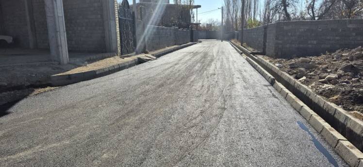 آسفالت کوچه شفق شهر کرسف